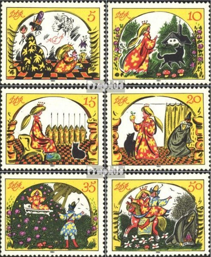 Briefmarken DDR 1984 Mi 2914-2919 (kompl.Ausgabe) postfrisch Märchen (XIV): Die tote Zarentochter und ...