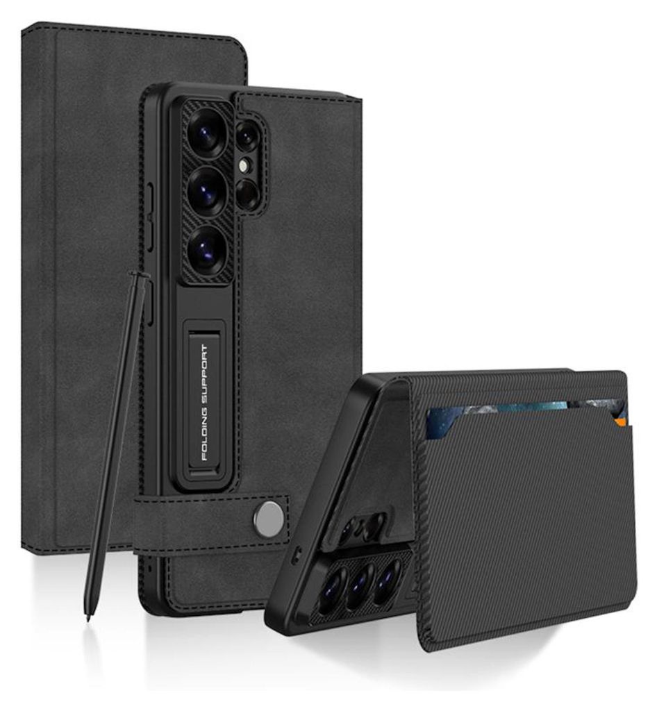 Handy Hülle Leder Flip für Samsung Galaxy S26 Ultra 5G Book Produktbild 