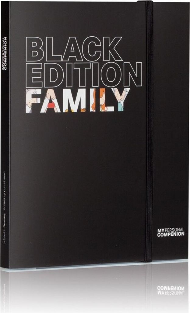 Notizbuch A5 "My Personal Companion" – "Black Edition" Family