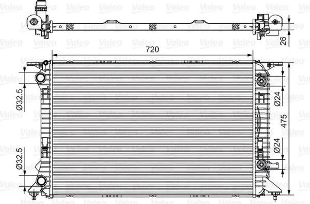 Radiateur Moteur Audi A4 A5 Q5 Macan pour Remplacement Système Refroidissement