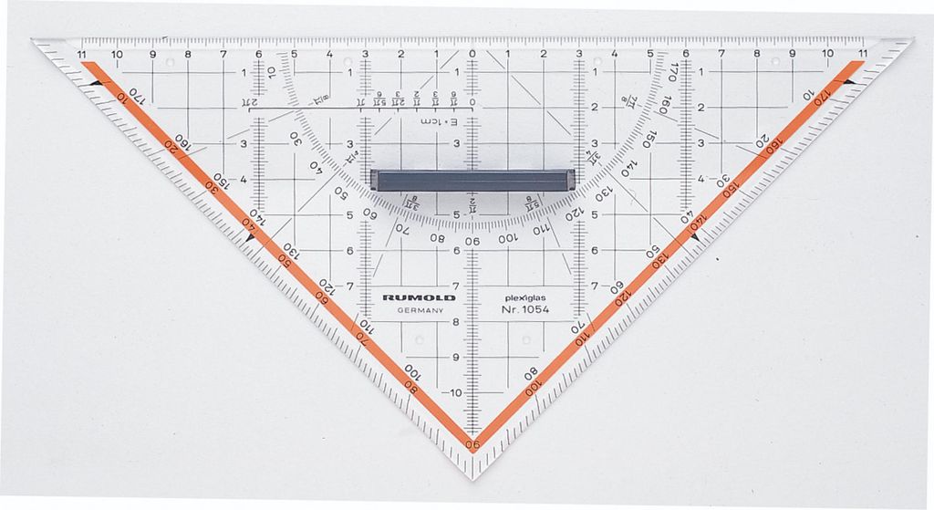 RUMOLD Wegwijzer, driehoekig, 1054, 25 cm, transparant Productafbeelding 