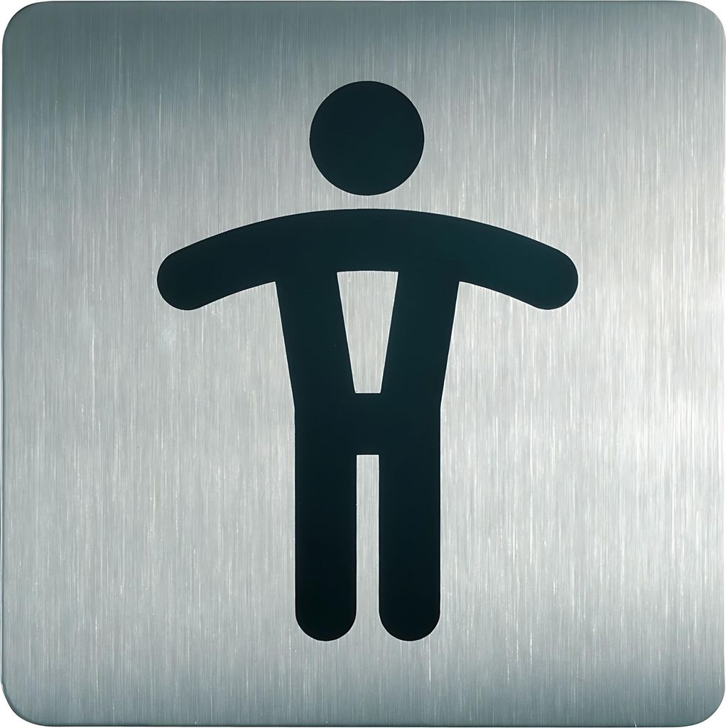 DURABLE Piktogramm "WC Herren" quadratisch 15,0 x 15,0 cm Produktbild 
