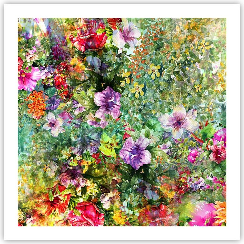 Poster - Poster ohne Rahmen - blume sommer natur - 60x60 cm - Wand Bild - Wanddeko - Wandbilder - Kunstposter - Wandposter - Bilder - Kunstdruck - ...