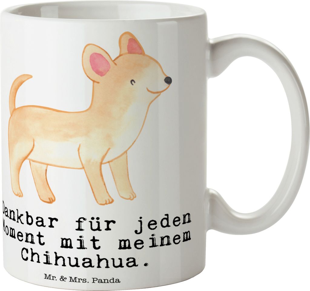 Mr. & Mrs. Panda Tasse Chihuahua Moment - Weiß - Geschenk, Keramiktasse, Teetasse, schöne, Kaffeebecher, Kaffeetasse