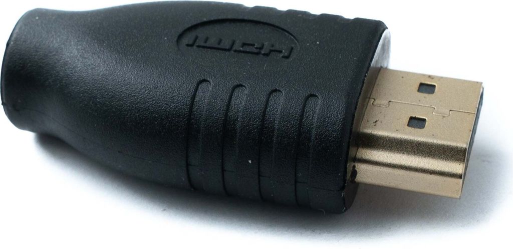 SYSTEM-S HDMI 1.4 Adapter Standard Stecker zu Micro Buchse vergoldet 2K 30 Hz Full HD 144 Hz