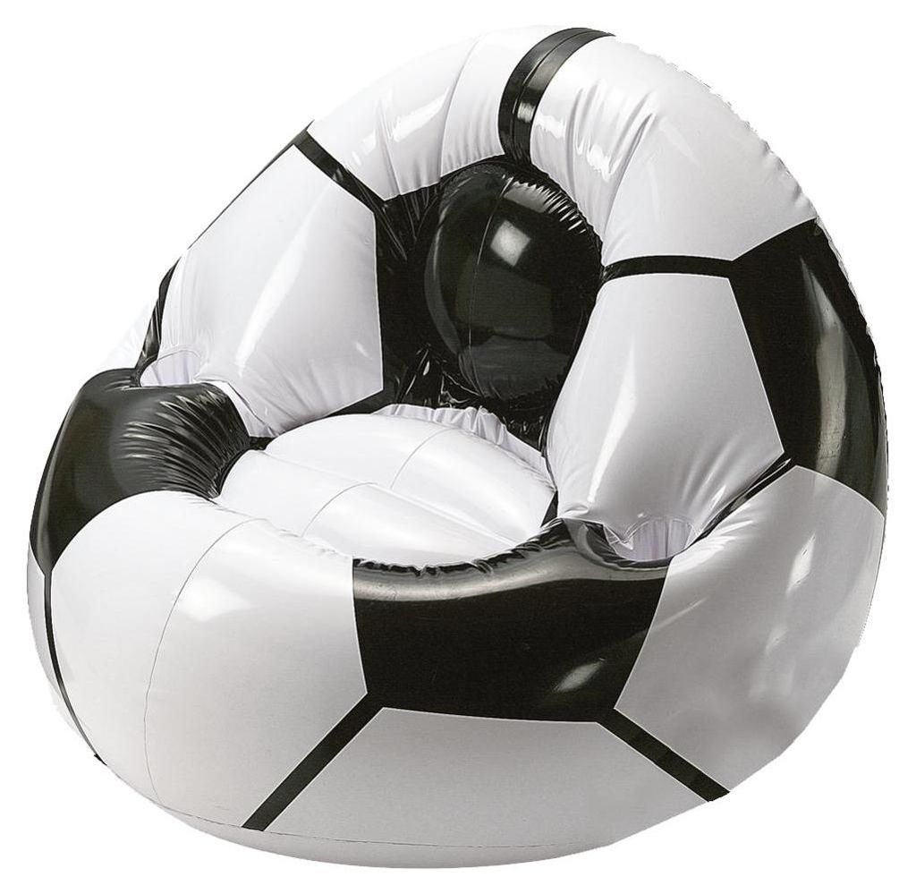Sedia da calcio gonfiabile "Big" bianco/nero bianco/nero Immagine del prodotto 