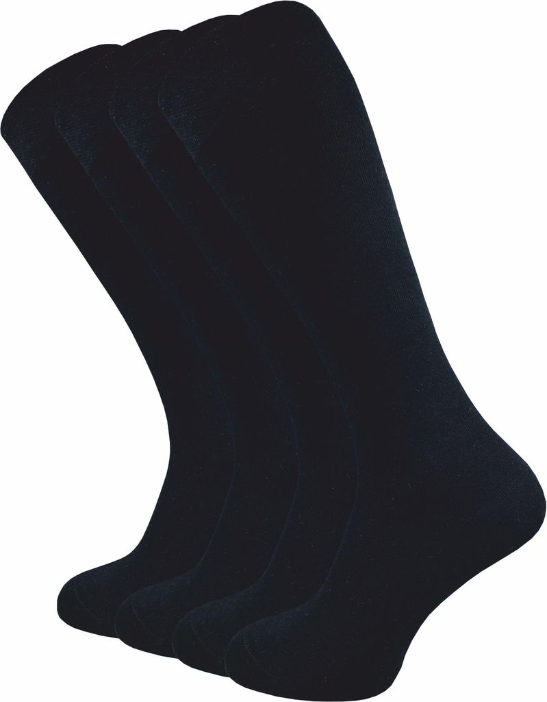 Gawilo Kniestrümpfe mit extra weichem Komfortbund | Kein Einschneiden & Verrutschen | Damen & Herren (4 Paar), Schwarz / 35 - 38