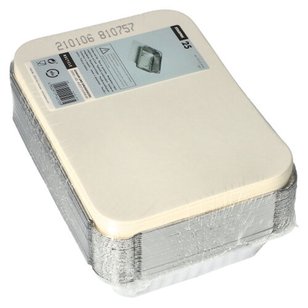 Papstar vaschette in alluminio 0,8l + coperchio 25 pezzi Immagine del prodotto 