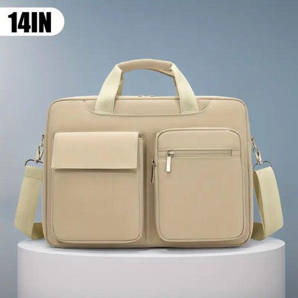Geschäftstasche - Laptop-Tasche mit verstellbarem Schultergurt, leichtem Bürotaschen, Reißverschluss und großem Innenfach, für Laptops bis 14 ...