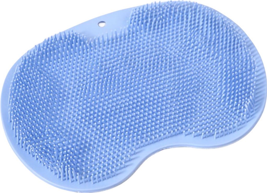 INF Fußpeelingmatte mit rutschfesten Saugnäpfen Blau