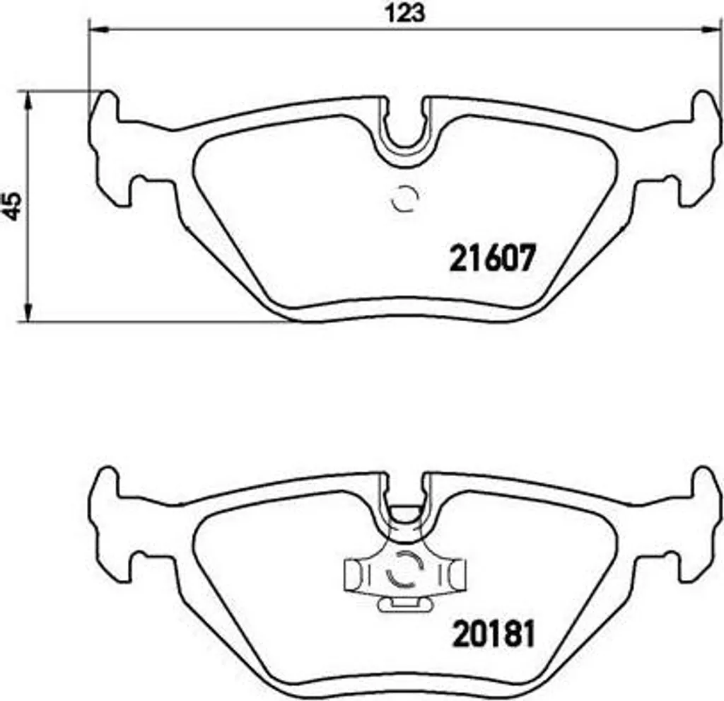 Jeu de plaquettes de frein arrière Brembo P 06 013 pour E36 et Z3