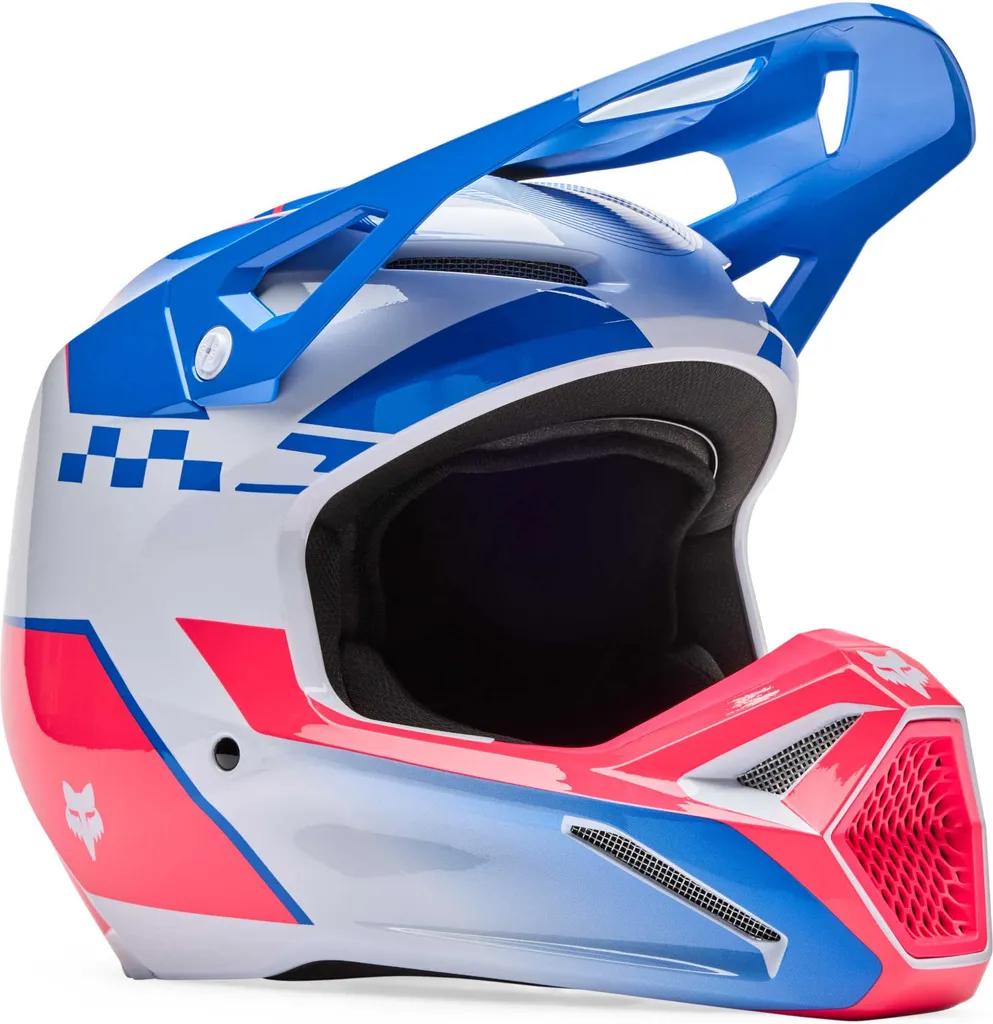 Casque Fox V1 enfant pour entraînement de motocross et quad rose