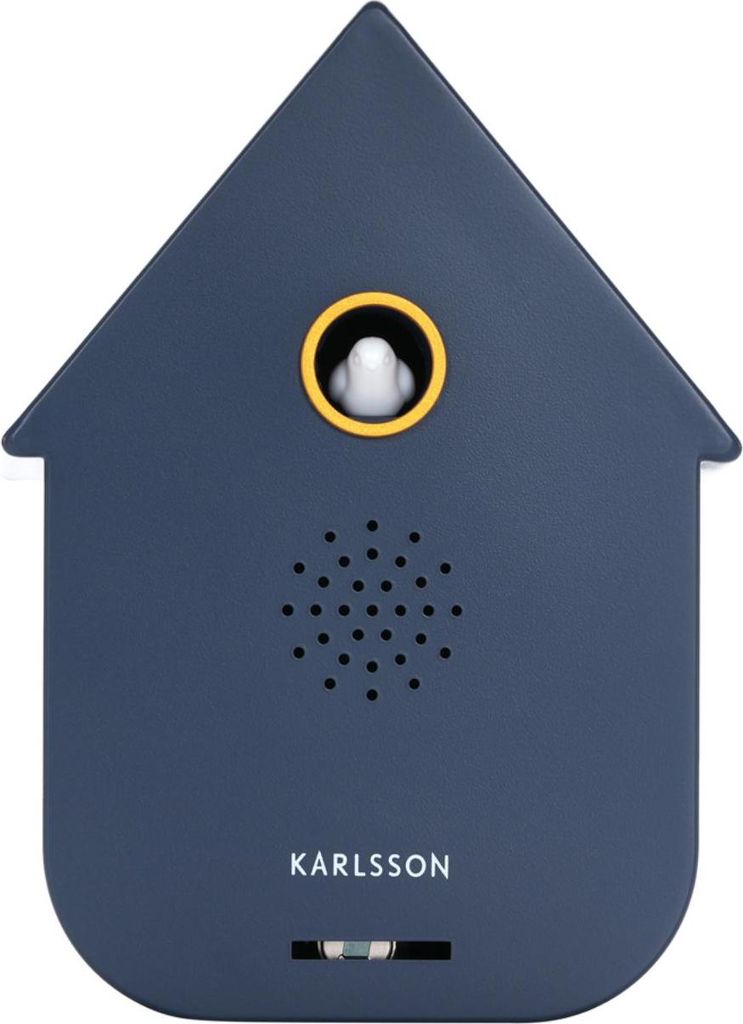 Karlsson - Ornament Sound Box Modern Cuckoo - Blau - 12x7.5x11.5cm