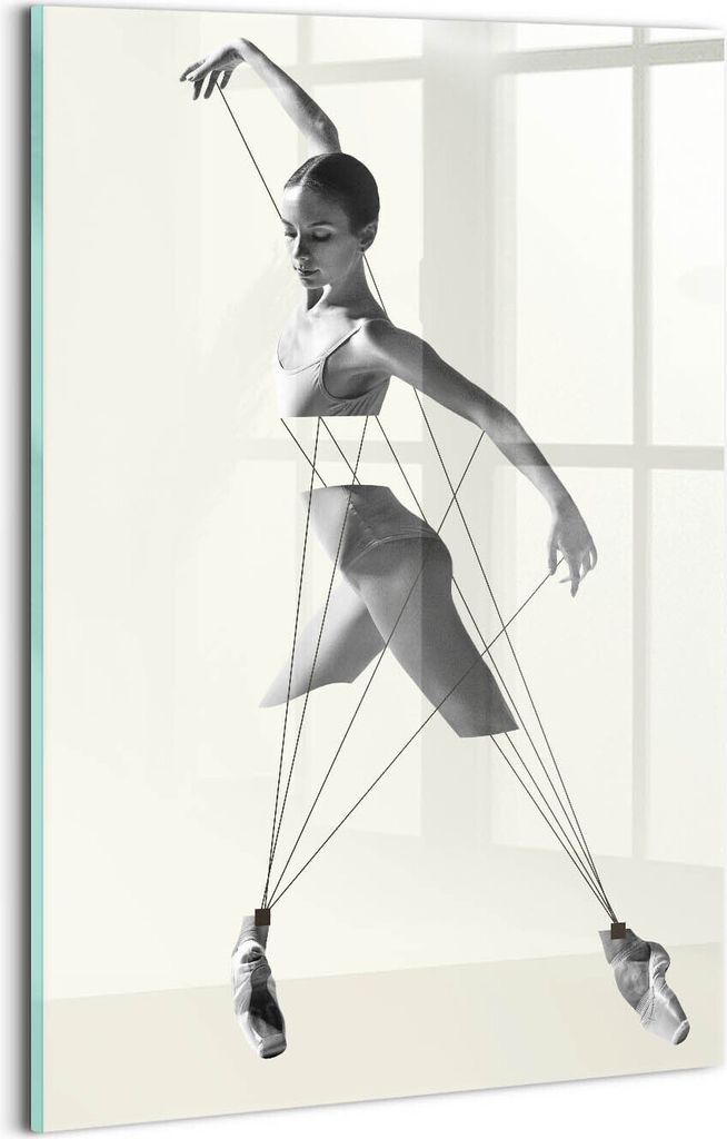 Designer Glasbild - Wandbild - Glas Bild - 20x30 cm - Abstrakte Tänzerin