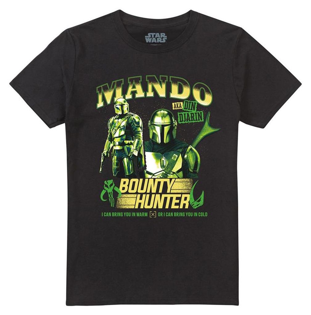 Star Wars: The Mandalorian - "Bounty Hunter" T-Shirt für Herren/Damen Uni TV34022 (S) (Schwarz)