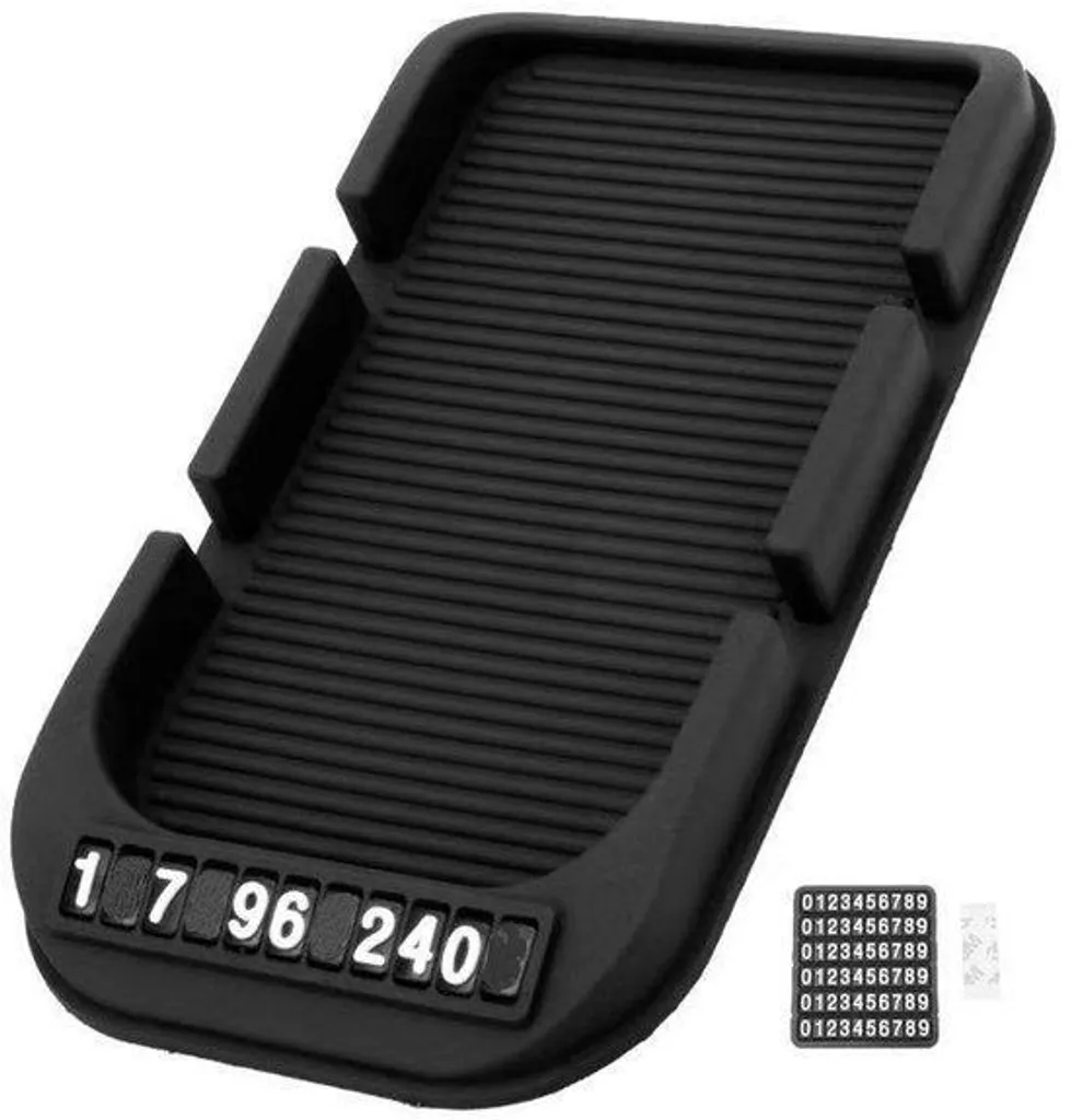 Support téléphone voiture multifonction et tapis de bord antidérapant