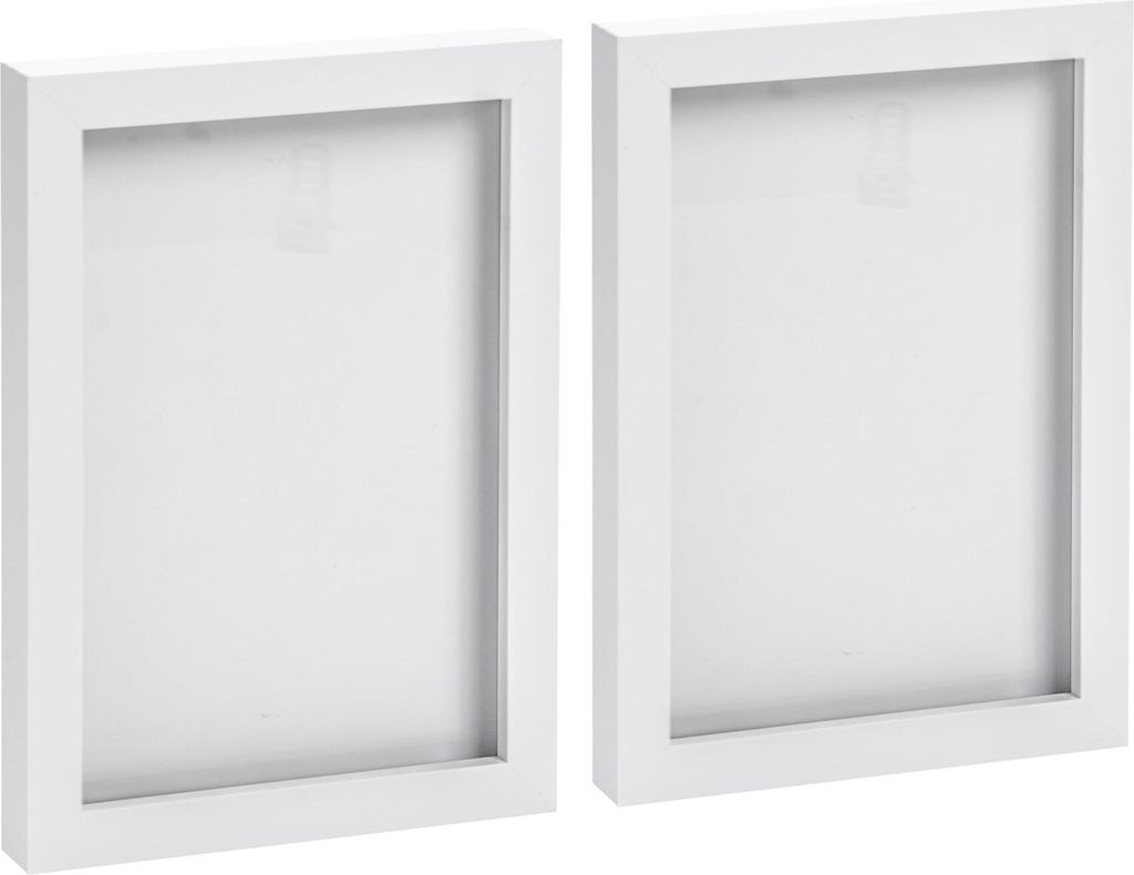 Nicola Spring Bilderrahmen – A5 (15,2 x 20,3 cm) – Weiß – 2er-Pack