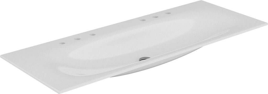 Keuco Edition 11 Keramik-Doppelwaschtisch 1405 x 538 mm für 3-Loch-Armaturen - weiß - 31160311406