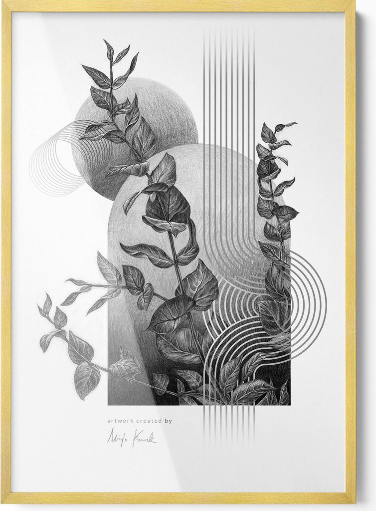 Bilderrahmen 102x72 cm Gold Fotorahmen Wanddeko Collage Foto Poster
