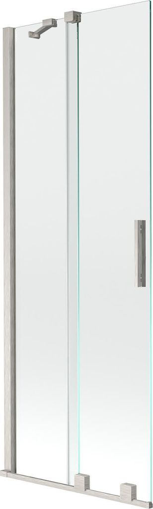 Mexen Velar 2-flügelige, verschiebbare Badewannenabtrennung 70 x 150 cm, transparent, gebürsteter Nickel - 896-070-000-01-97