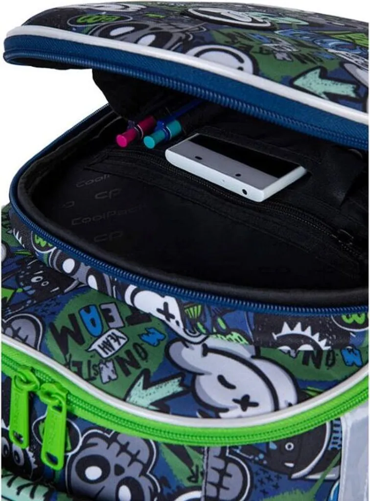 Sac à dos CoolPack Turtle Monster Team avec bretelles renforcées (1 pc)