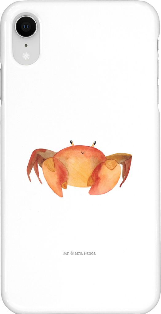Mr. & Mrs. Panda Iphone XR Handyhülle Sternzeichen Krebs - Weiß - Geschenk, Meerestier, Handy Case, Premium Kunststoff, Meer, Krebse, Geburtstag ...
