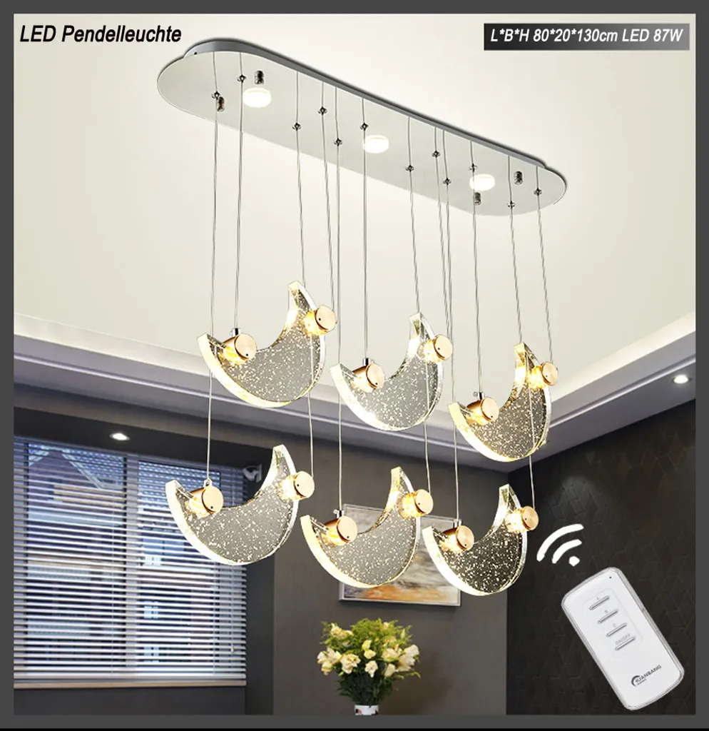 Luminaire de Salle à Manger LED 80cm avec Télécommande et Lumière Variable