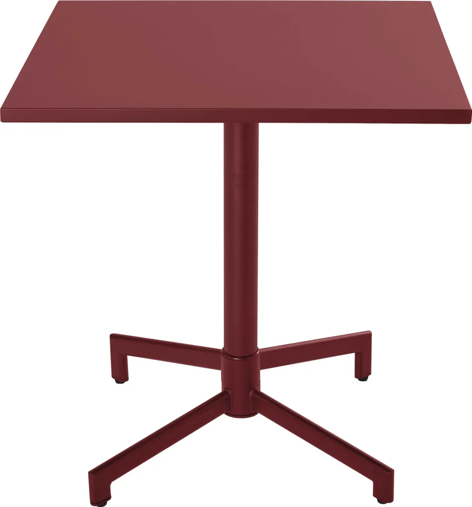 Table de terrasse carrée 70 cm pourpre pour petit balcon et bistrot
