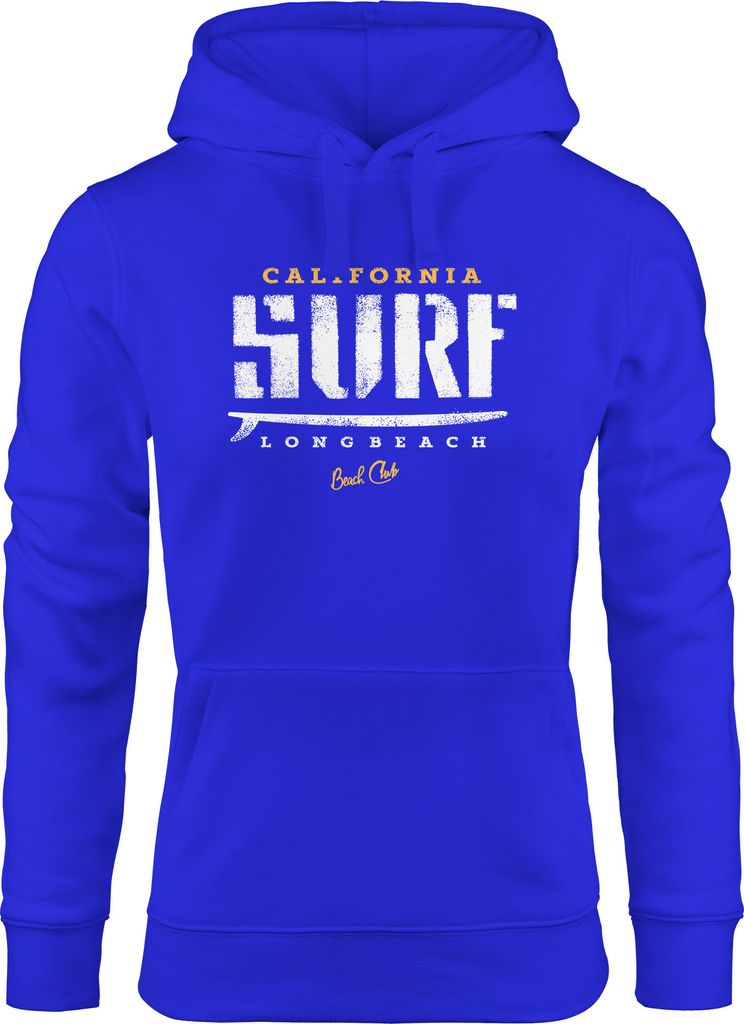 Hoodie Damen Surf-Brett Design Kapuzen-Pullover Neverless blau XS