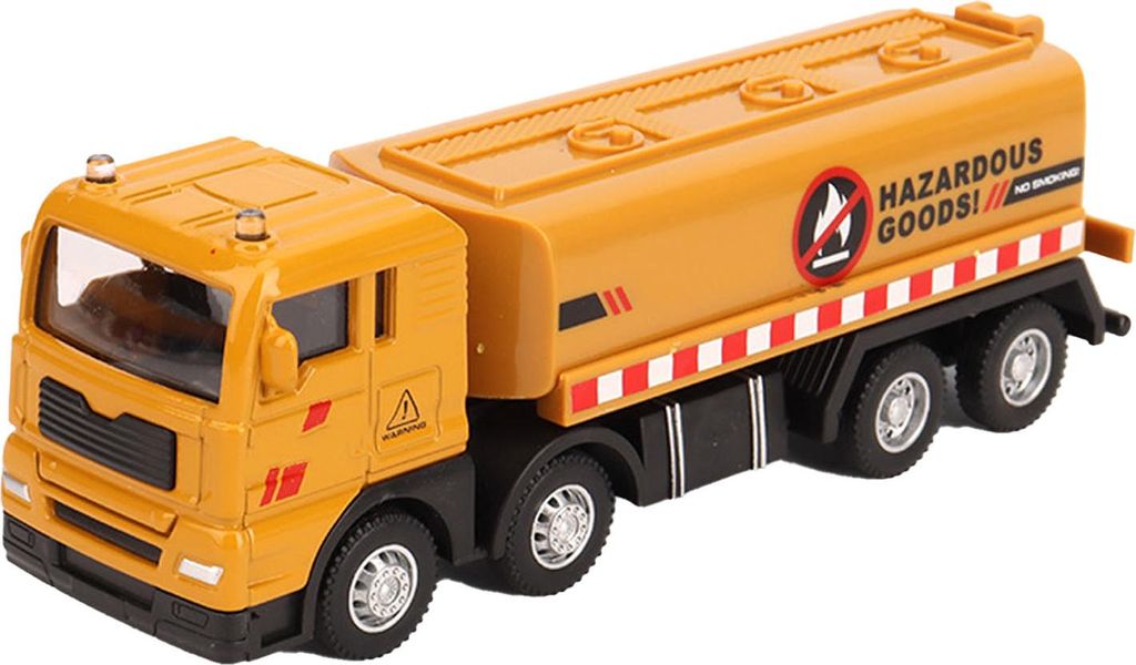Technisches Auto im Maßstab 1:55, sturzsicheres Simulationslegierungs-Trägheits-LKW-Fahrzeug für Kinder ab 3 Jahren, Tanker
