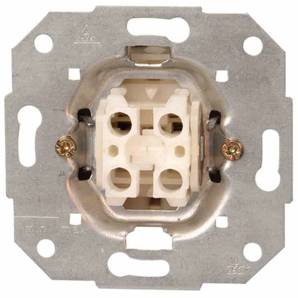 Interrupteur de série à encastrer blanc - Double commande 10A 250V