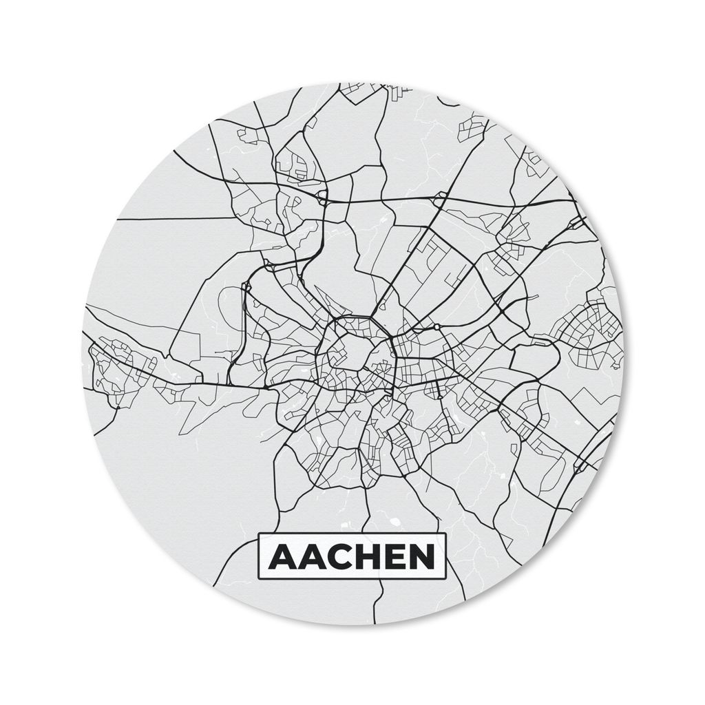 MuchoWow Mauspad Mousepad Deutschland - Karte - Aachen - Stadtplan 40x40 cm - Mousepads - Maus Mat - Pad - Mausunterlage - Schreibtisch Accessoires