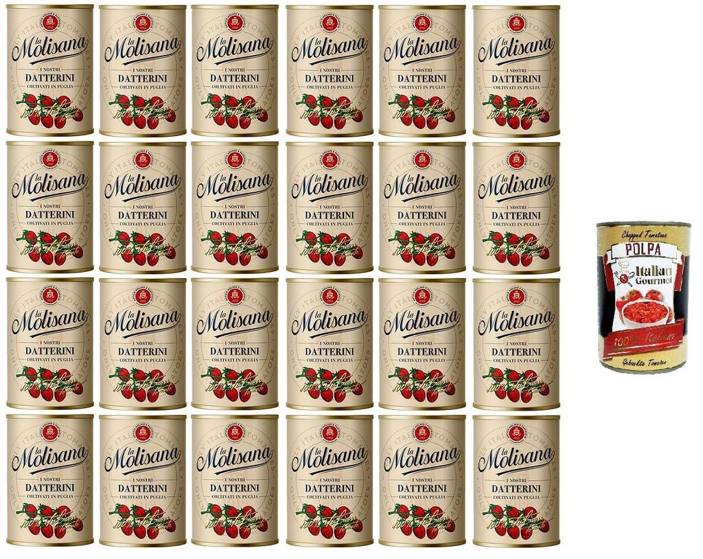 24x MOLISANA DATTERINI PUGLIA 400gr+ Italian Gourmet polpa 400g