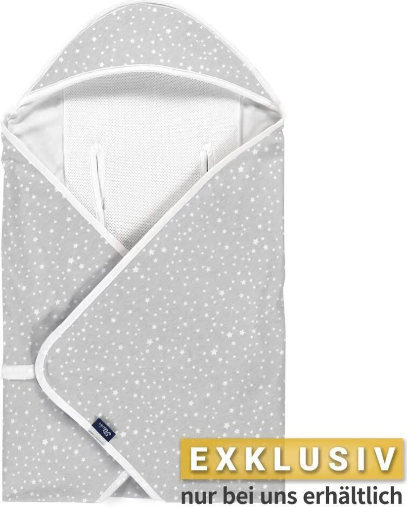Couverture enveloppante bébé en jersey doux Alvi 80x80cm pour poussette