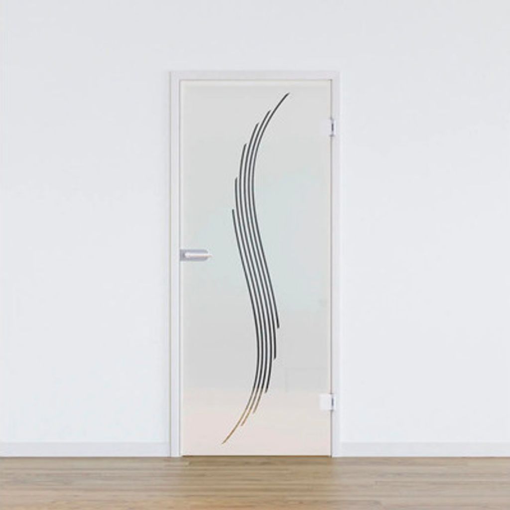 Pertura Glastür Komplettset Glera Sweep 02 834x2097x8 mm Rechts inkl. Beschlag Jonte Studio Business unverschließbar