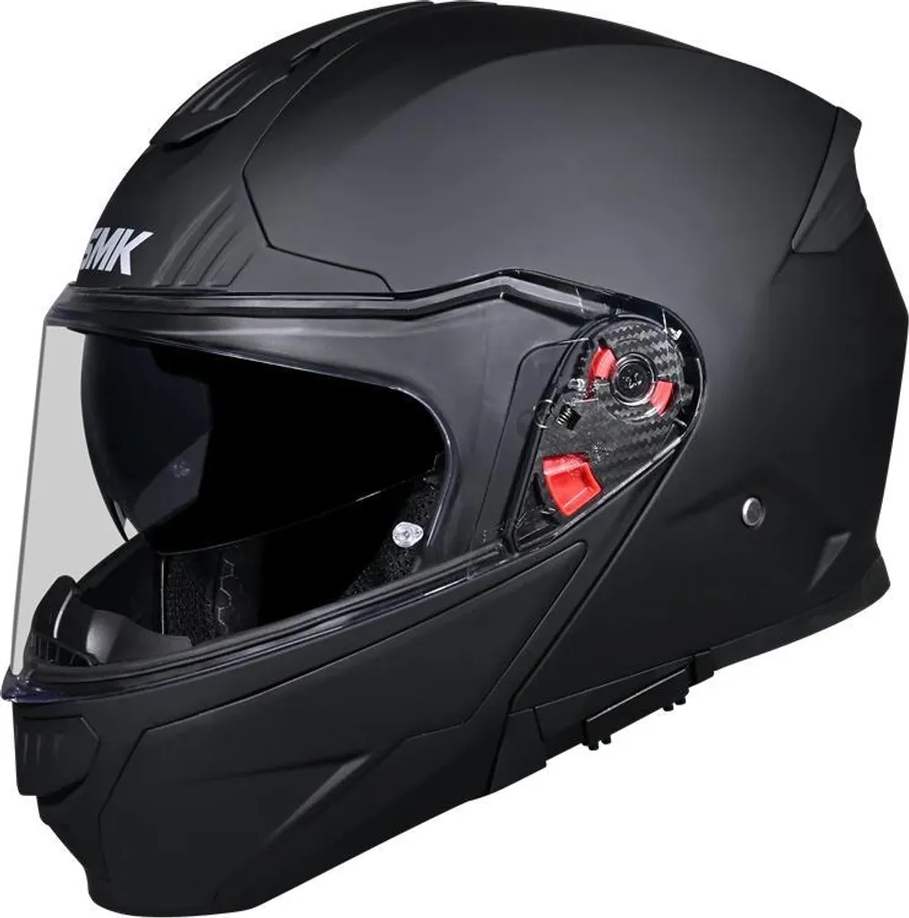 Casque SMK Gullwing Noir Mat XXL Modulable avec Double Visière Solaire