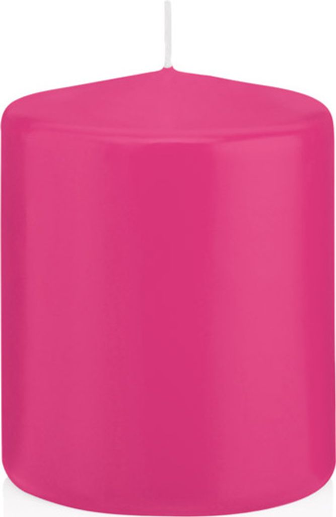 Stumpenkerzen mit Abbrandschutz Pink 150 x 60 mm 16 Stück für den sicheren Abbrand von Kerzen auf Adventskränzen und Gestecken