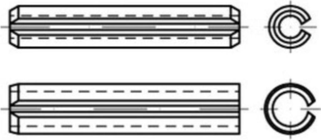 Reyher Spannstifte (-hülsen) ISO 13337 Federstahl 2 x 24 (200 Stück)