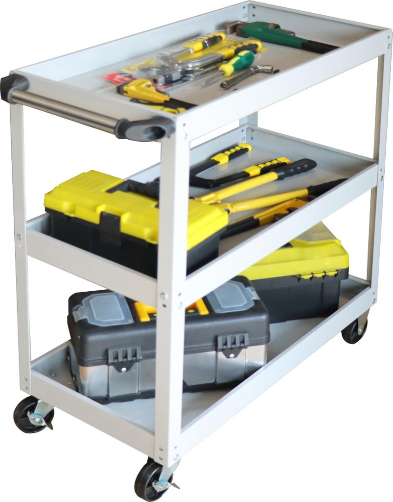relaxdays Werkstattwagen mit 3 Ebenen