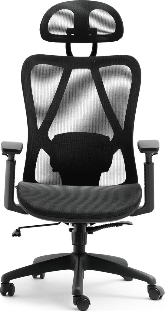 Chaise de bureau DELMY noir ergonomique - Siège confortable à roulettes - 16