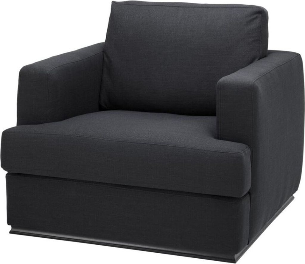Casa Padrino Luxus Hotel Sessel Schwarz 96 x 103 x H. 86 cm - Limited Edition