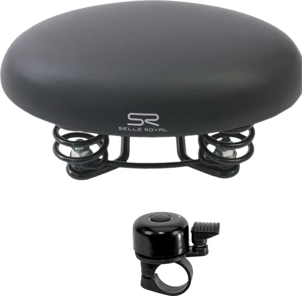 Selle Royal Classic Selle de vélo Femme Noire avec Sonnette Intégrée