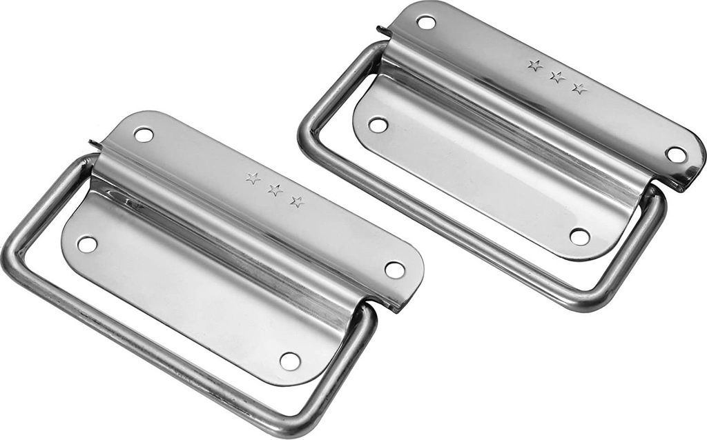 2x Edelstahl Tragegriff Tragegriffe Kistengriff Klappgriff Kistengriffe Boxen 78mm