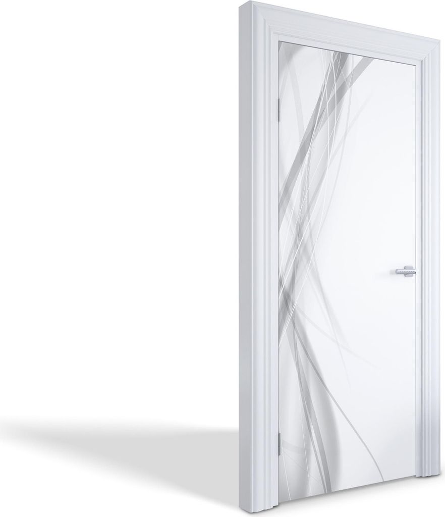 Türdeko Aufkleber Selbstklebende Wandsticker Personalisiert - Abstrakte Linien - 75 x 205 cm