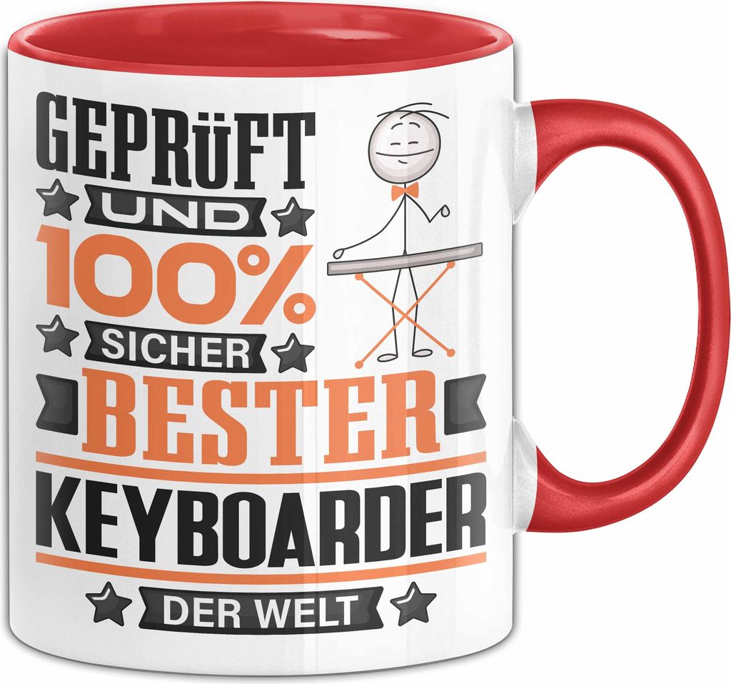 Keyboarder Geschenk Lustiger Spruch für Keyboarder Geschenkidee Bester Keyboarder Der Welt (Rot)