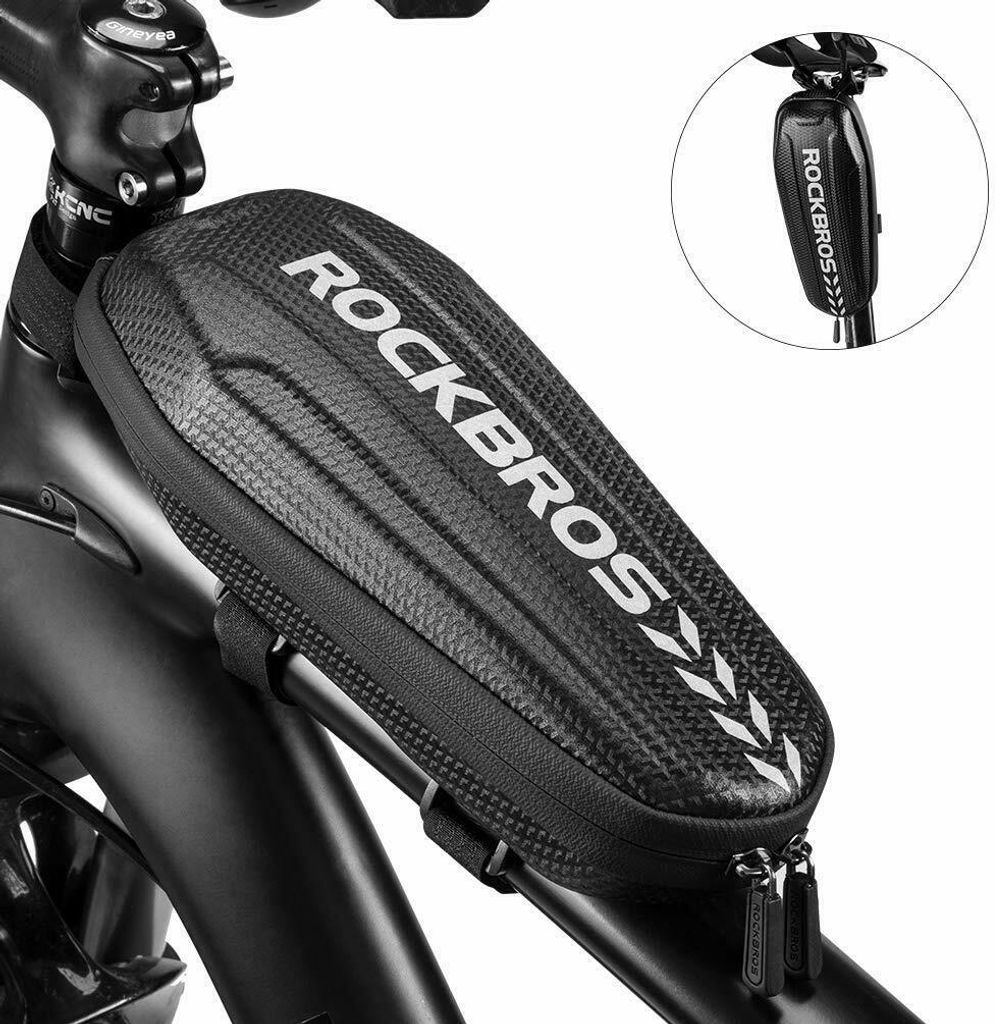 ROCKBROS Fahrradtasche Rahmentasche Oberrohrtasche 100% Wasserdicht Schwarz 