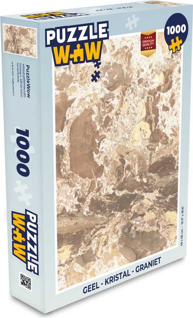 MuchoWow Puzzle 1000 Teile Gelb - Kristall - Granit - Spielzeug - Alt und Jung - Spiele - Puzzeln