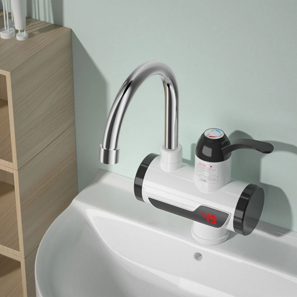 3000W 220V Elektrohahn Durchlauferhitzer Instant Water Badezimmer Küche DHL