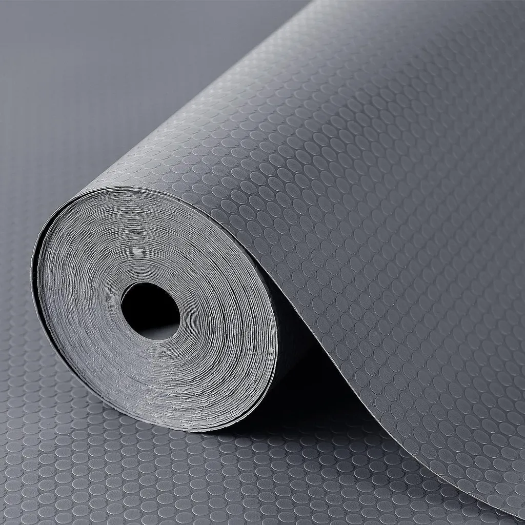 Tapis de Fond de Tiroir Cuisine Gris 30 x 300cm - Rouleau Découpable