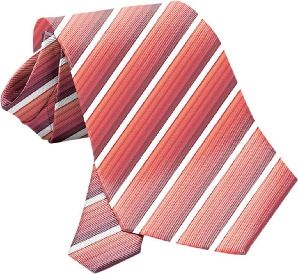 Krawatte, Binder, Farbe rottöne gestreift, 100% Polyester, Produktbild 